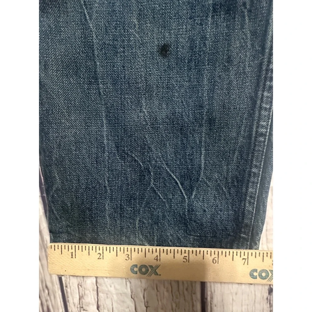 Vayder Straight Stein Mens Distressed Blue Denim‎ Jeans Size 32 Button Fly NEW